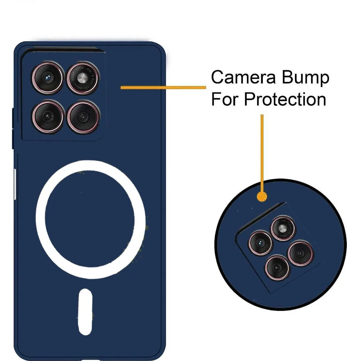 Xolia Back Cover for Motorola Edge 70 5G (Blue, Dual Protection, Silicon, Pack of: 1) — image 2 of 5