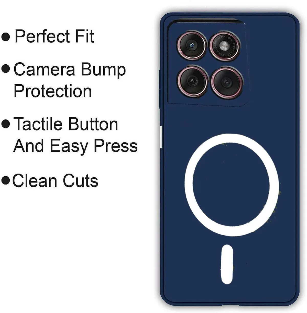 Xolia Back Cover for Motorola Edge 70 5G (Blue, Dual Protection, Silicon, Pack of: 1) — image 4 of 5