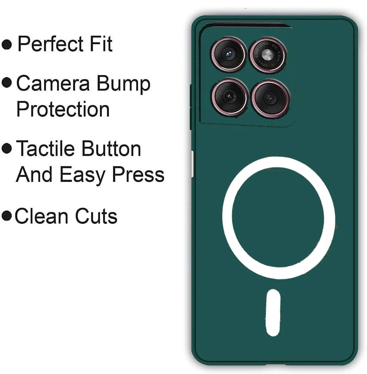 Xolia Back Cover for Motorola Edge 70 5G (Green, Dual Protection, Silicon, Pack of: 1) — image 4 of 5