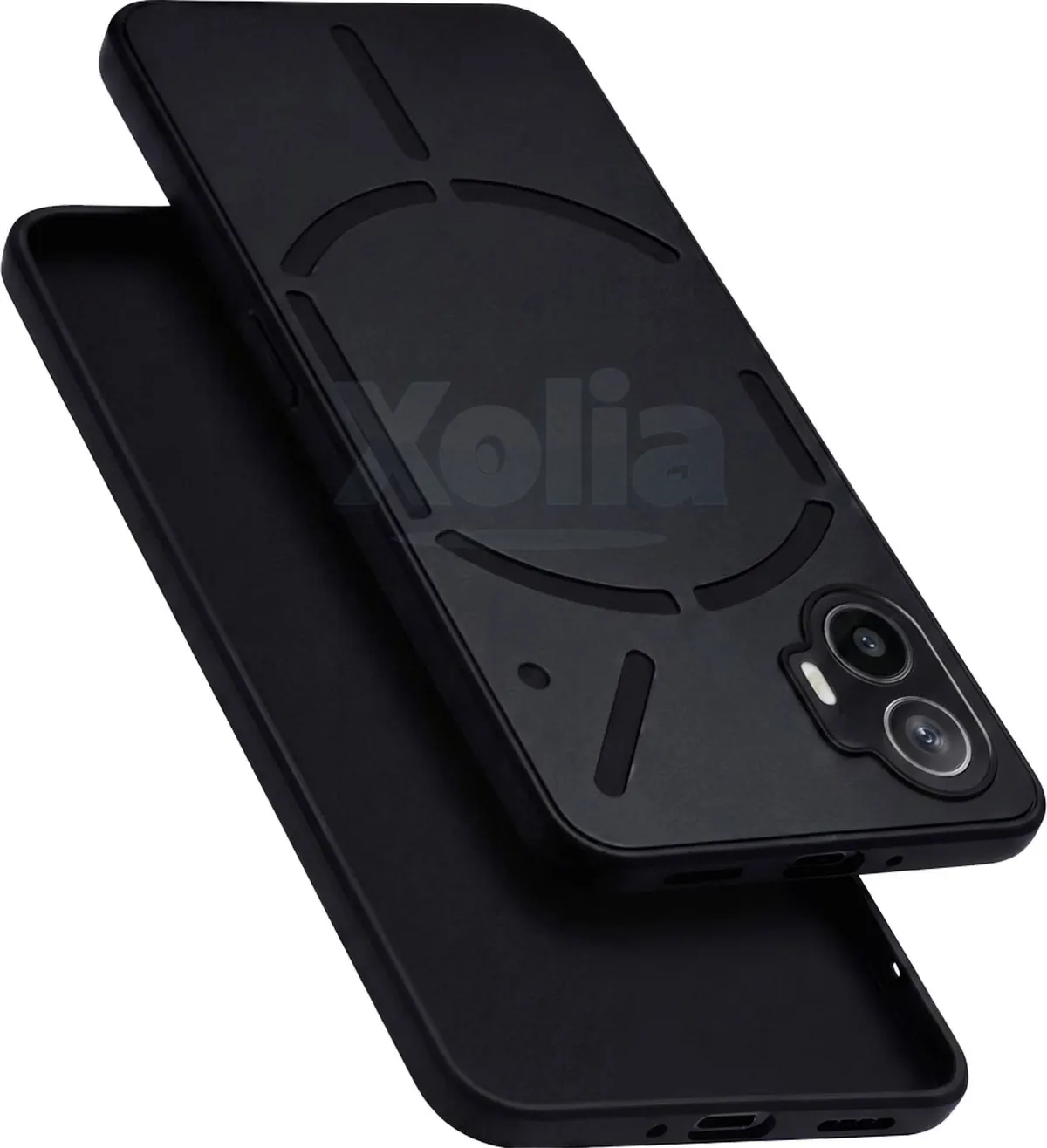 Micvir Back Cover for CMF by Nothing Phone 1 (Black, Dual Protection, Silicon, Pack of: 1)