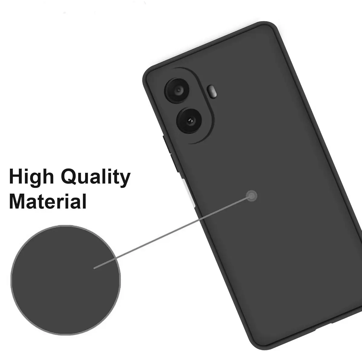 Micvir Back Cover for CMF by Nothing Phone 1 (Black, Dual Protection, Silicon, Pack of: 1) — image 2 of 4