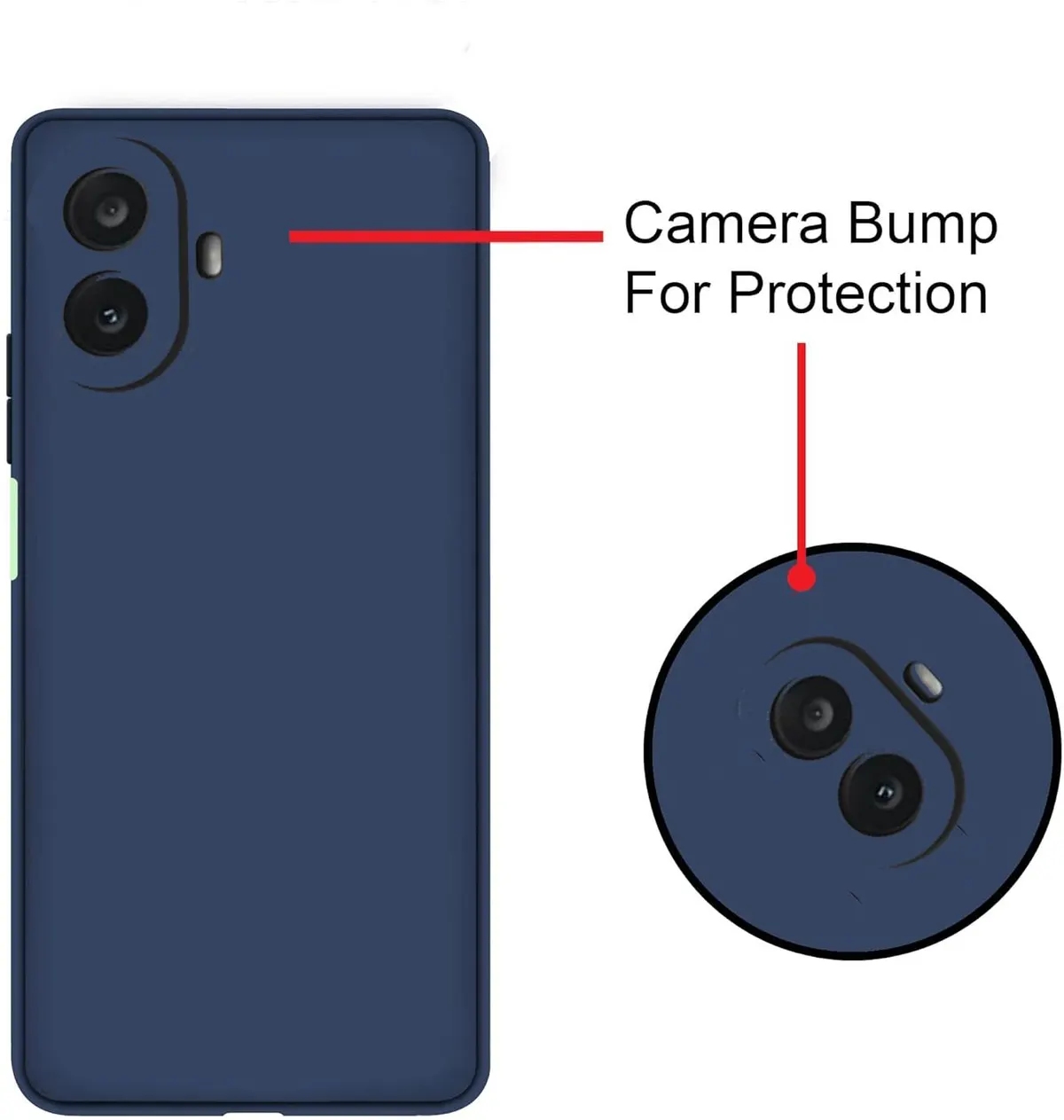 Micvir Back Cover for CMF by Nothing Phone 1 (Blue, Dual Protection, Silicon, Pack of: 1) — image 2 of 5