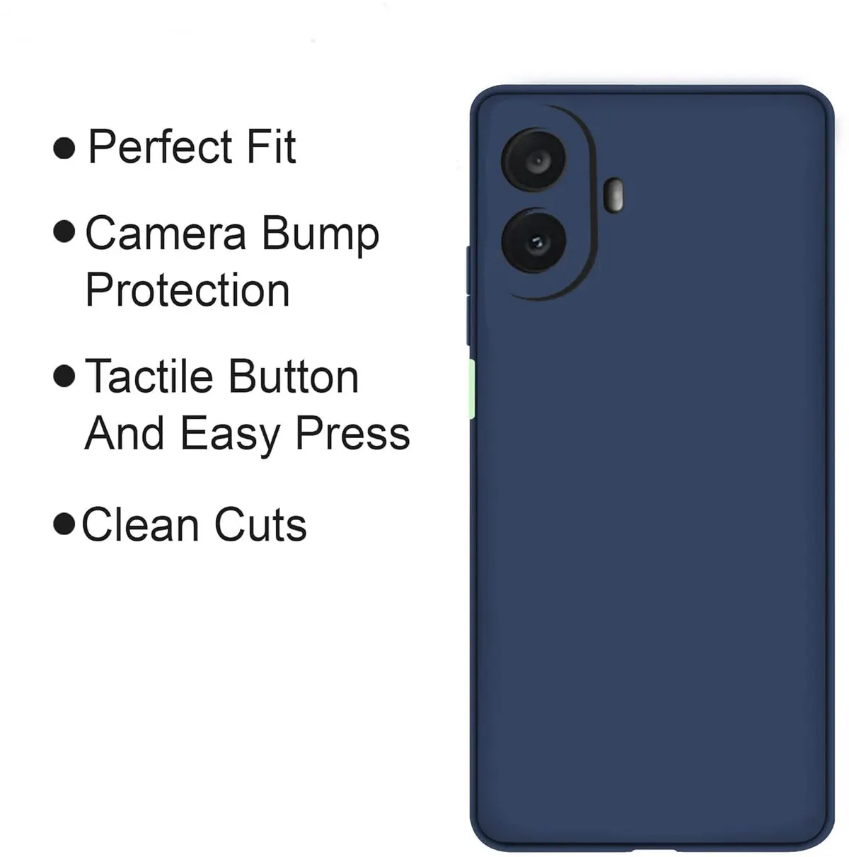 Micvir Back Cover for CMF by Nothing Phone 1 (Blue, Dual Protection, Silicon, Pack of: 1) — image 4 of 5