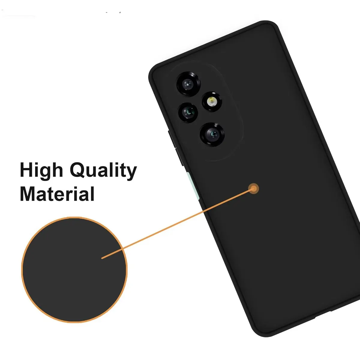 Micvir Back Cover for Honor 200 5G (Black, Dual Protection, Silicon, Pack of: 1) — image 3 of 5