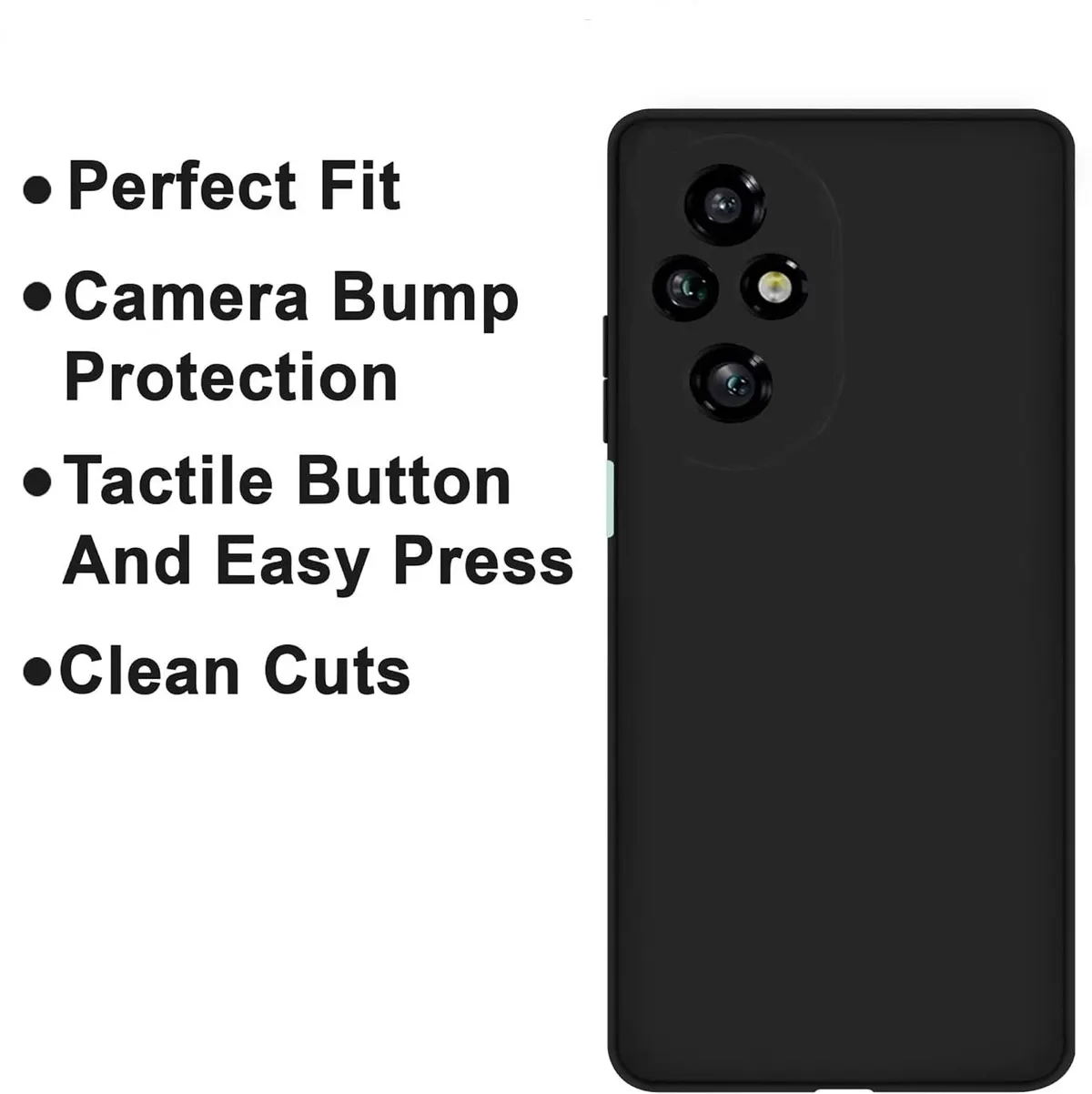Micvir Back Cover for Honor 200 5G (Black, Dual Protection, Silicon, Pack of: 1) — image 4 of 5