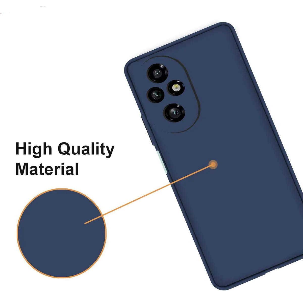Micvir Back Cover for Honor 200 5G (Blue, Dual Protection, Silicon, Pack of: 1) — image 2 of 5