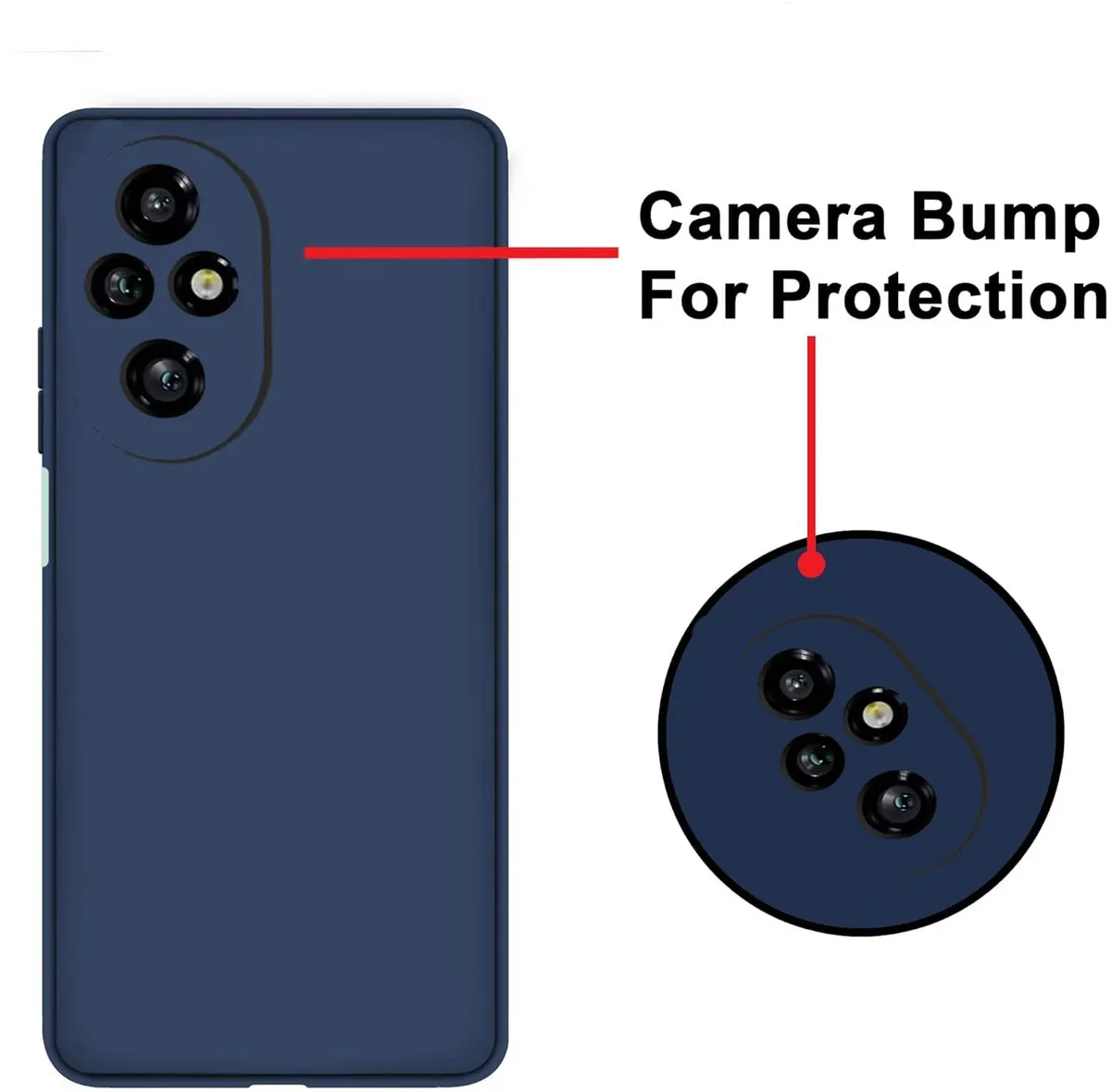 Micvir Back Cover for Honor 200 5G (Blue, Dual Protection, Silicon, Pack of: 1) — image 3 of 5