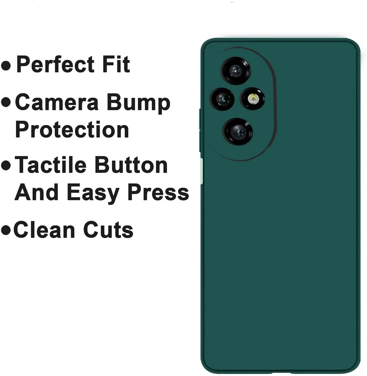 Micvir Back Cover for Honor 200 5G (Green, Dual Protection, Silicon, Pack of: 1) — image 4 of 5