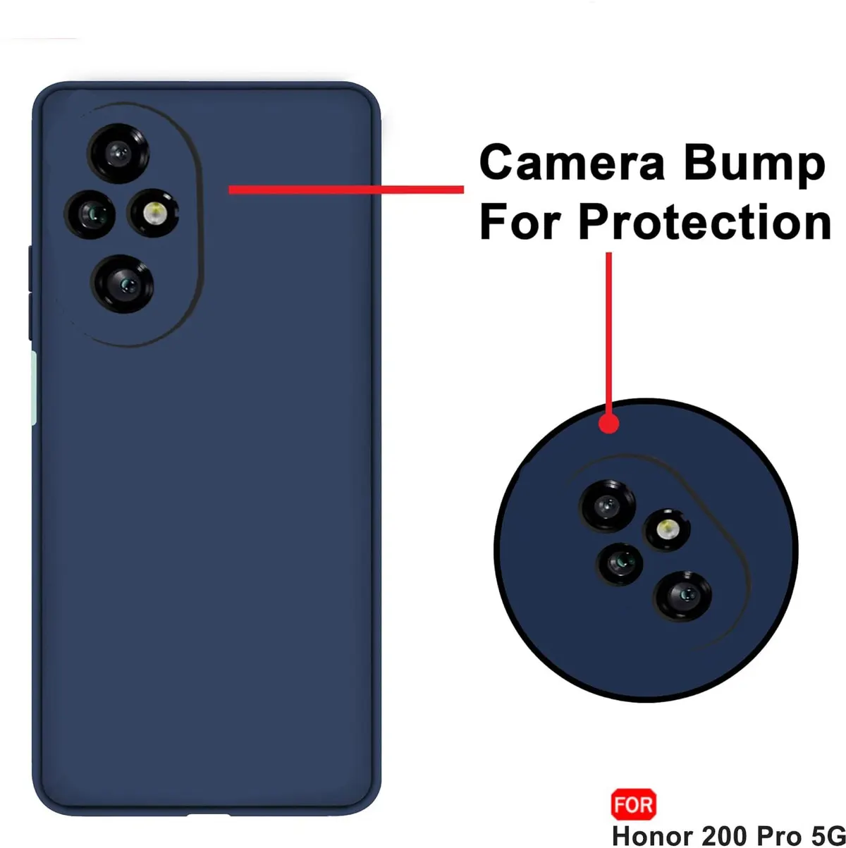 Micvir Back Cover for Honor 200 Pro 5G (Blue, Dual Protection, Silicon, Pack of: 1) — image 3 of 5