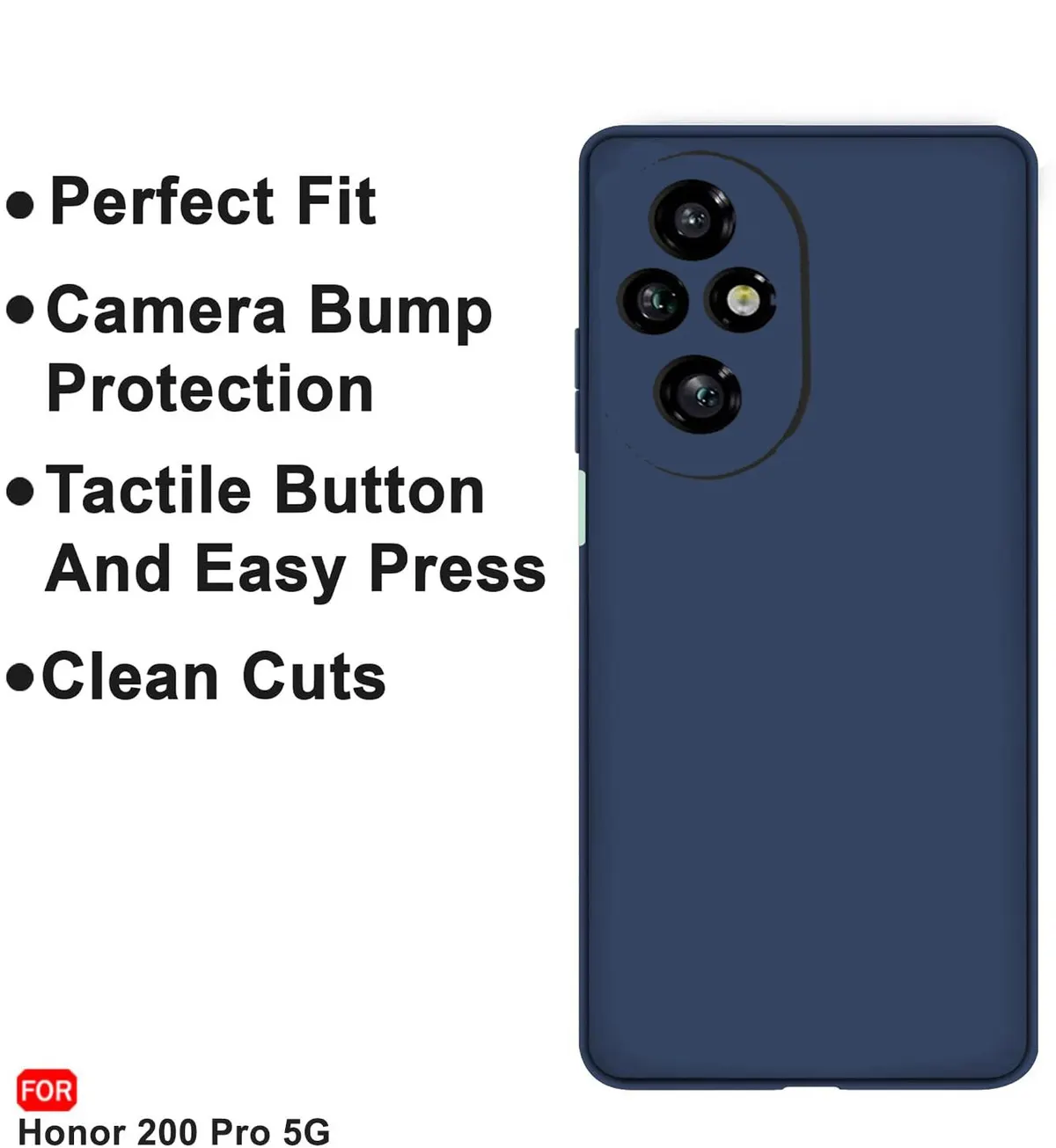 Micvir Back Cover for Honor 200 Pro 5G (Blue, Dual Protection, Silicon, Pack of: 1) — image 4 of 5