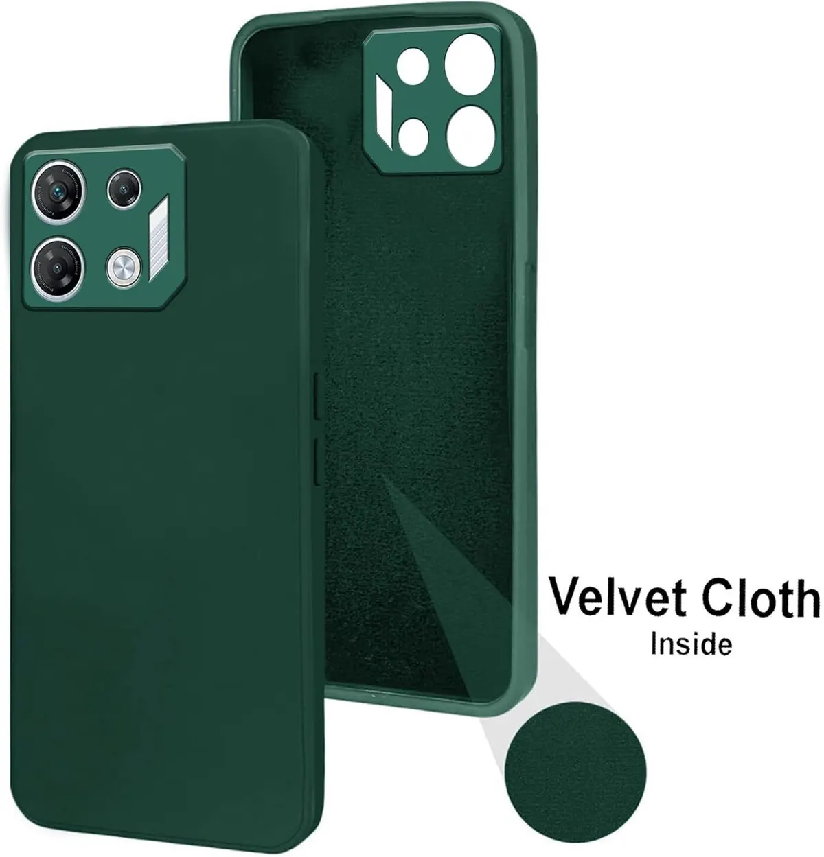 Micvir Back Cover for Infinix GT10 Pro (Green, Dual Protection, Silicon, Pack of: 1) — image 4 of 5