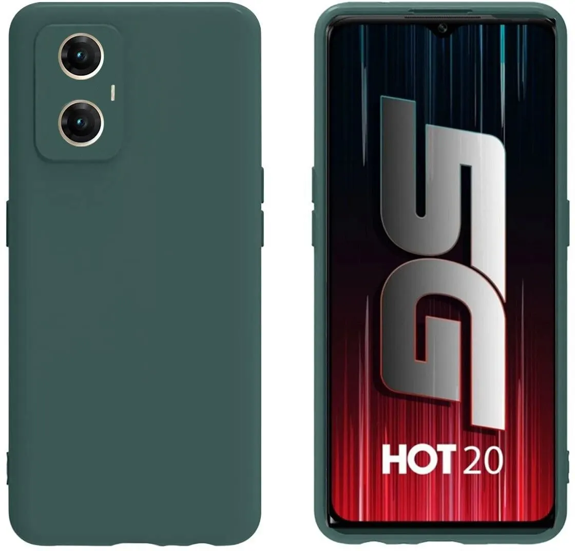 Micvir Back Cover for Infinix Hot 20 5G (Green, Dual Protection, Silicon, Pack of: 1) — image 2 of 5