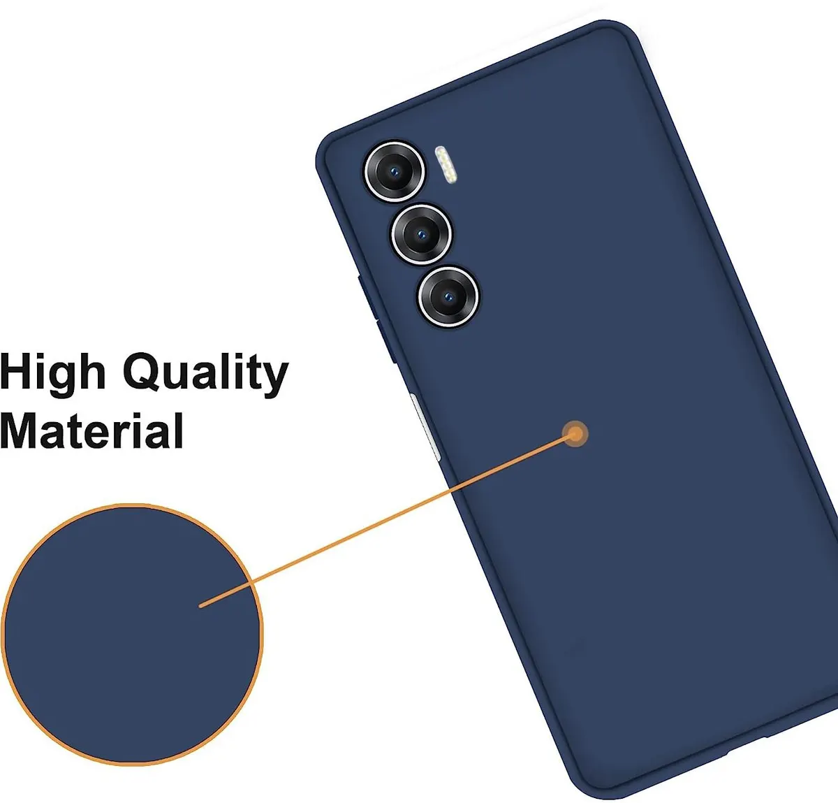 Micvir Back Cover for Infinix Zero 5G 2023 (Blue, Dual Protection, Silicon, Pack of: 1) — image 3 of 5