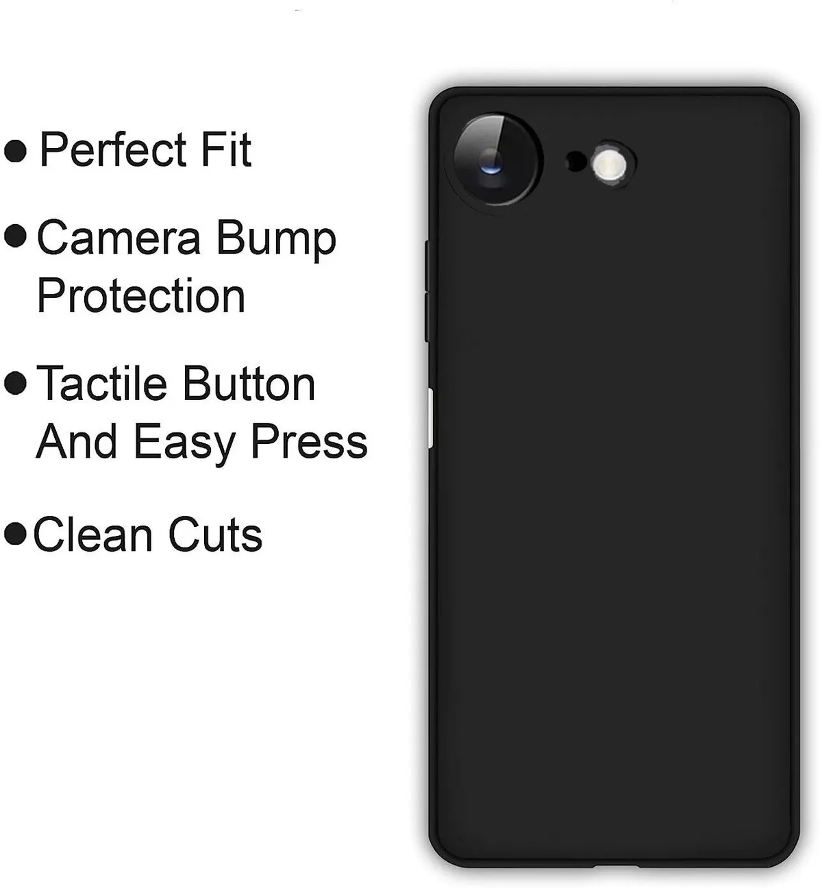 Micvir Back Cover for Apple iPhone 16e (Black, Dual Protection, Silicon, Pack of: 1) — image 4 of 5