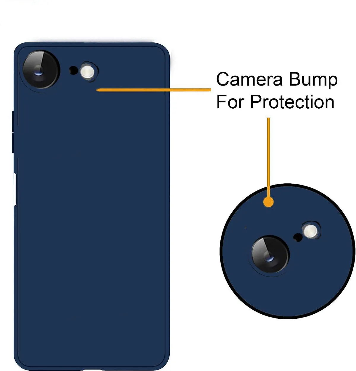 Micvir Back Cover for Apple iphone 16e (Blue, Dual Protection, Silicon, Pack of: 1) — image 3 of 5