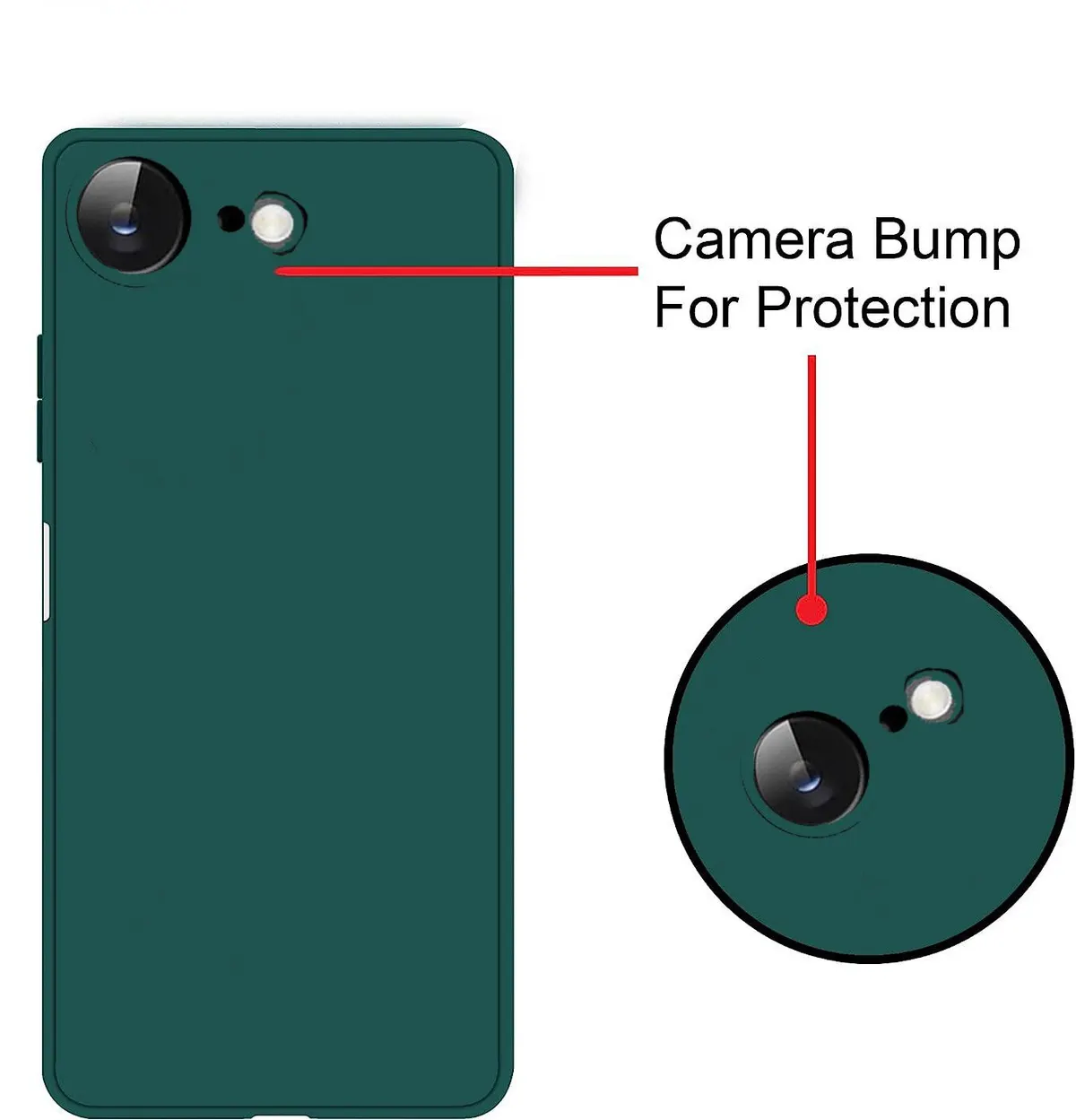 Micvir Back Cover for Apple iPhone 16e (Green, Dual Protection, Silicon, Pack of: 1) — image 3 of 5