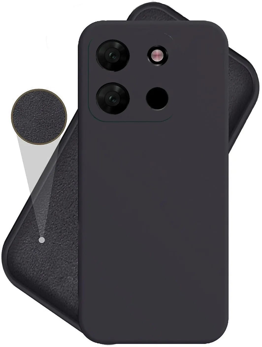 Micvir Back Cover for Itel A60 (Black, Dual Protection, Silicon, Pack of: 1) — image 4 of 5