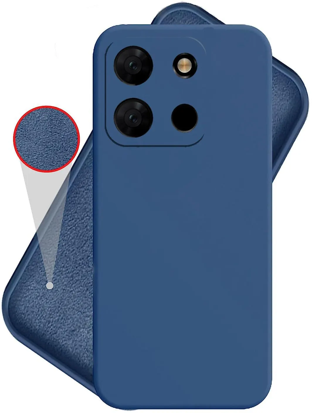 Micvir Back Cover for Itel A60 (Blue, Dual Protection, Silicon, Pack of: 1) — image 4 of 5