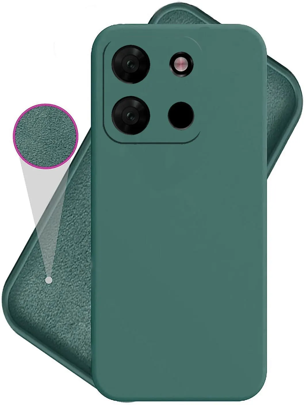 Micvir Back Cover for Itel A60 (Green, Dual Protection, Silicon, Pack of: 1) — image 4 of 5