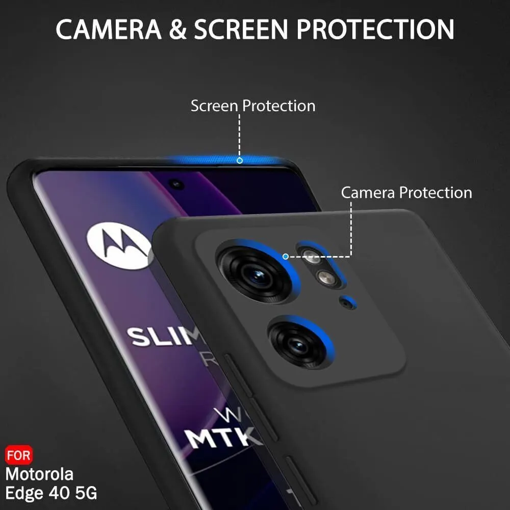 Micvir Back Cover for Motorola Moto Edge 40 5G (Black, Dual Protection, Silicon, Pack of: 1) — image 3 of 5