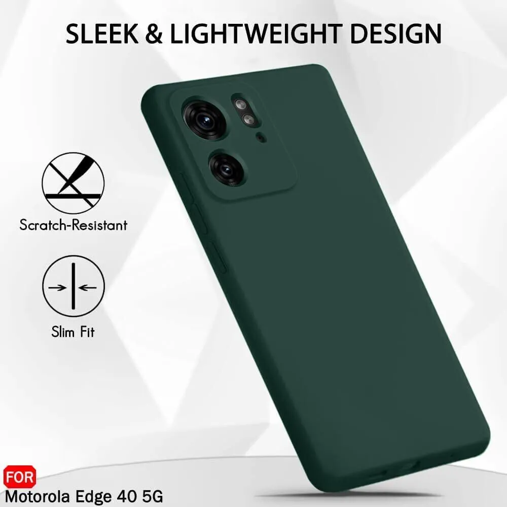 Micvir Back Cover for Motorola Moto Edge 40 5G (Green, Dual Protection, Silicon, Pack of: 1) — image 2 of 5