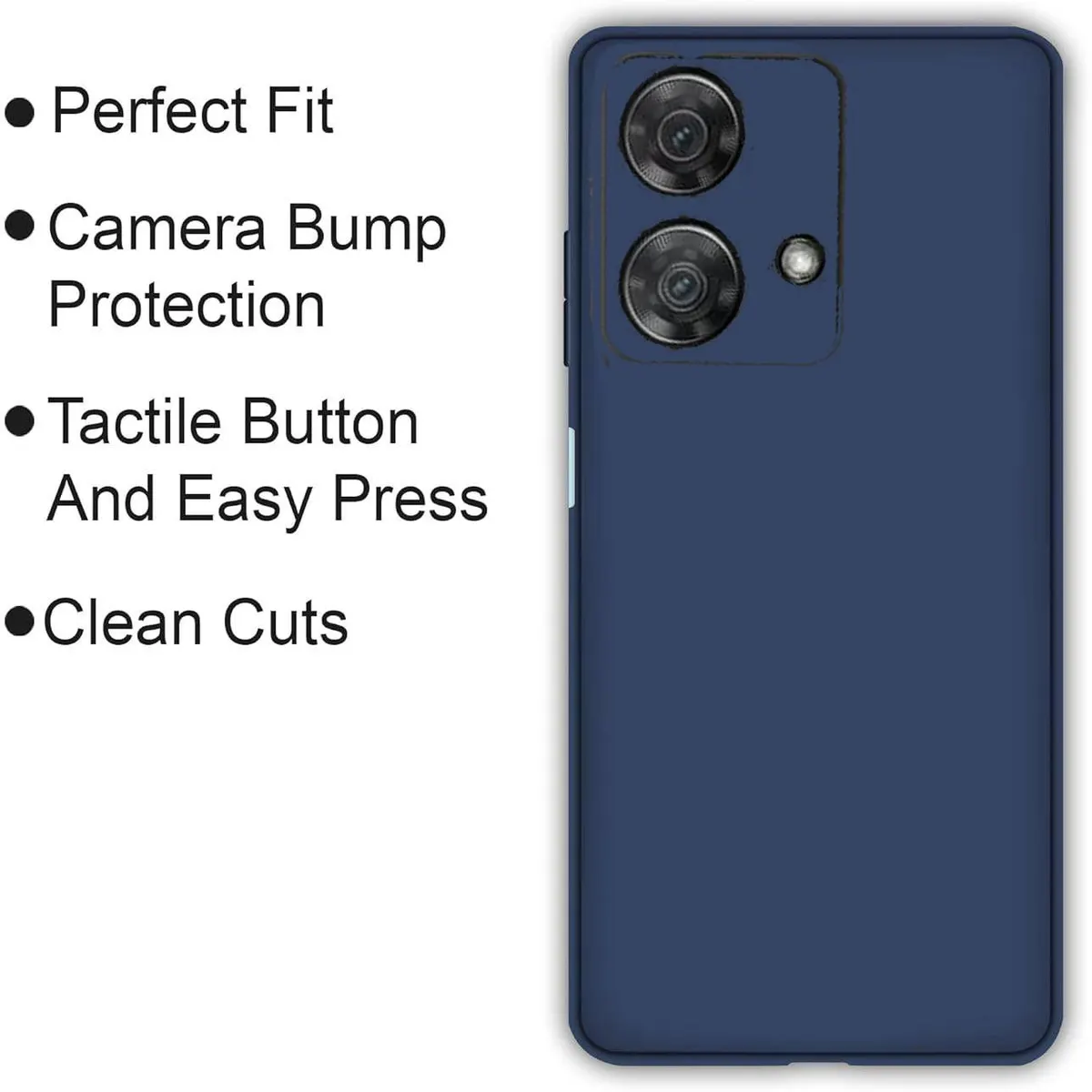 Micvir Back Cover for MOTOROLA Edge 40 Neo (Blue, Dual Protection, Silicon, Pack of: 1) — image 4 of 5