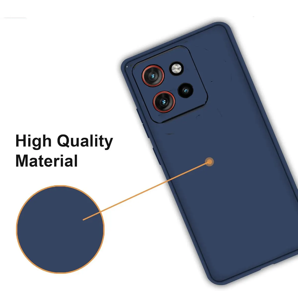 Micvir Back Cover for Motorola Edge 50 Neo (Blue, Dual Protection, Silicon, Pack of: 1) — image 3 of 5