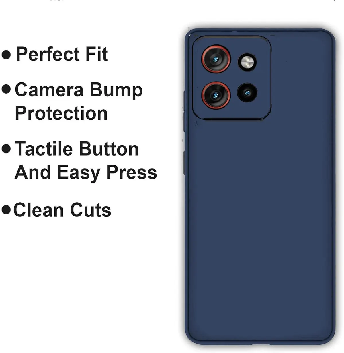 Micvir Back Cover for Motorola Edge 50 Neo (Blue, Dual Protection, Silicon, Pack of: 1) — image 4 of 5