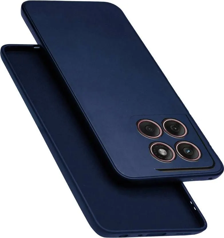 Micvir Back Cover for Motorola Edge 60 5G (Blue, Dual Protection, Silicon, Pack of: 1)