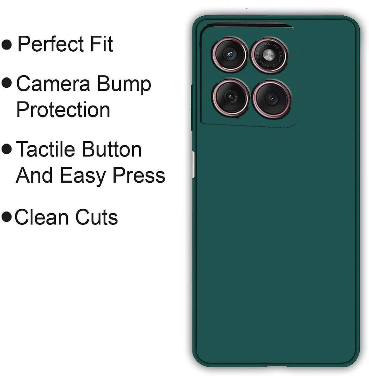 Micvir Back Cover for Motorola Edge 60 5G (Green, Dual Protection, Silicon, Pack of: 1) — image 4 of 5