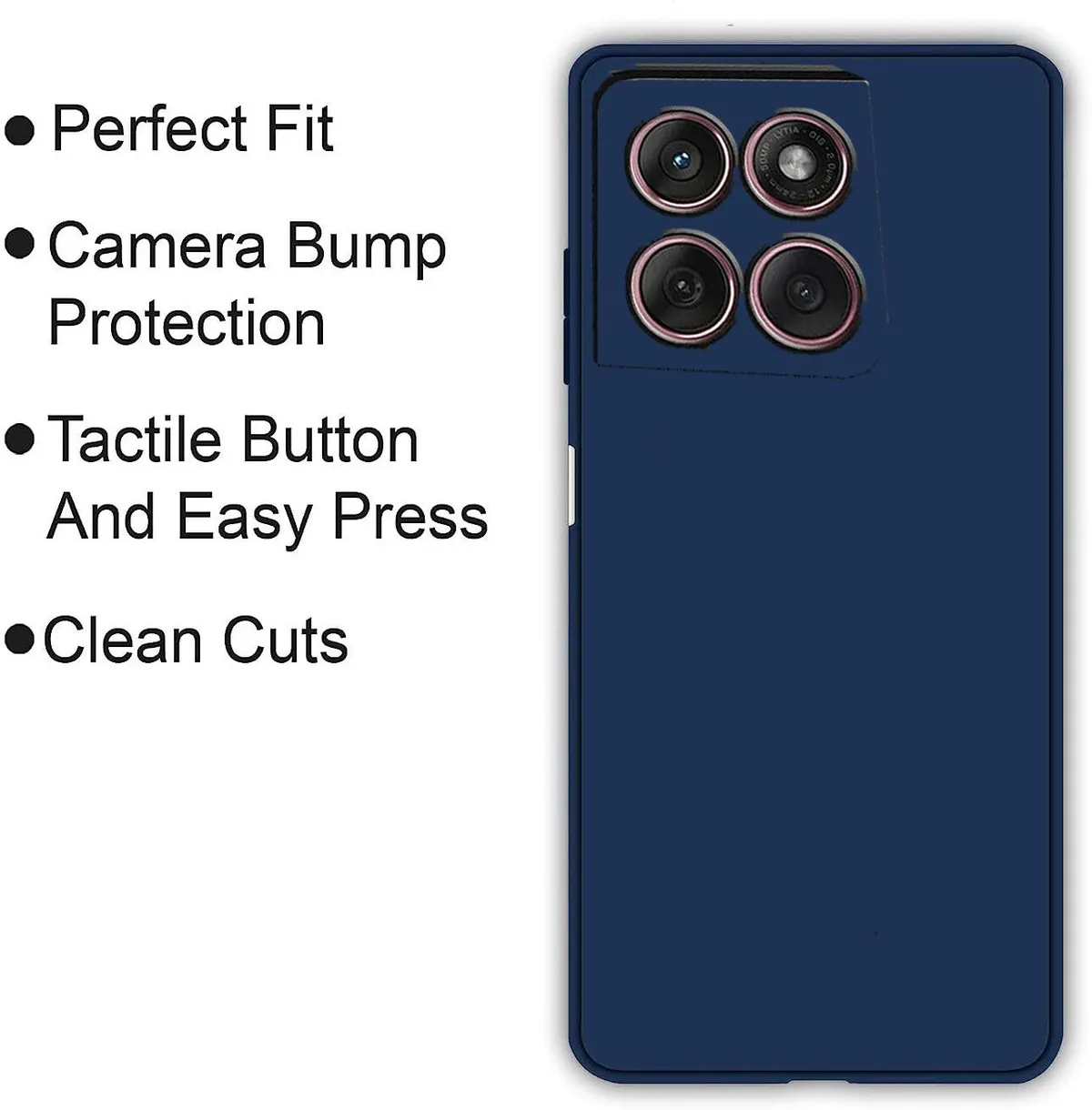 Micvir Back Cover for MOTOROLA Edge 60 Fusion 5G (Blue, Dual Protection, Silicon, Pack of: 1) — image 4 of 5