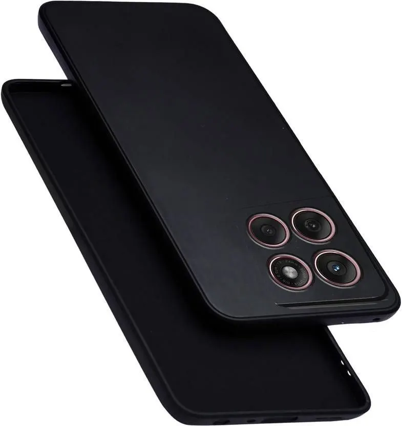 Micvir Back Cover for Motorola Edge 60 Pro 5G (Black, Dual Protection, Silicon, Pack of: 1)
