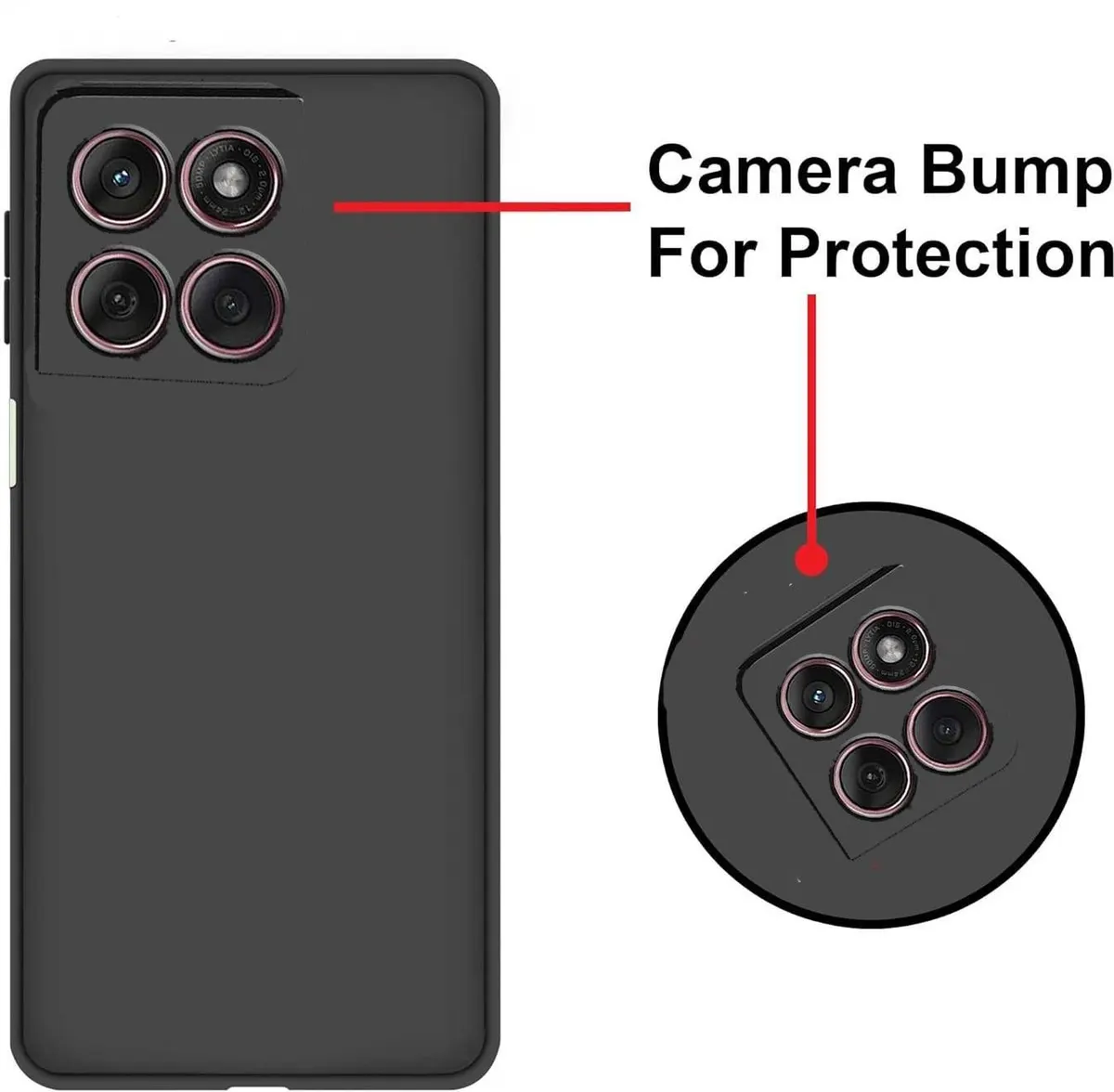 Micvir Back Cover for Motorola Edge 60 Pro 5G (Black, Dual Protection, Silicon, Pack of: 1) — image 3 of 5