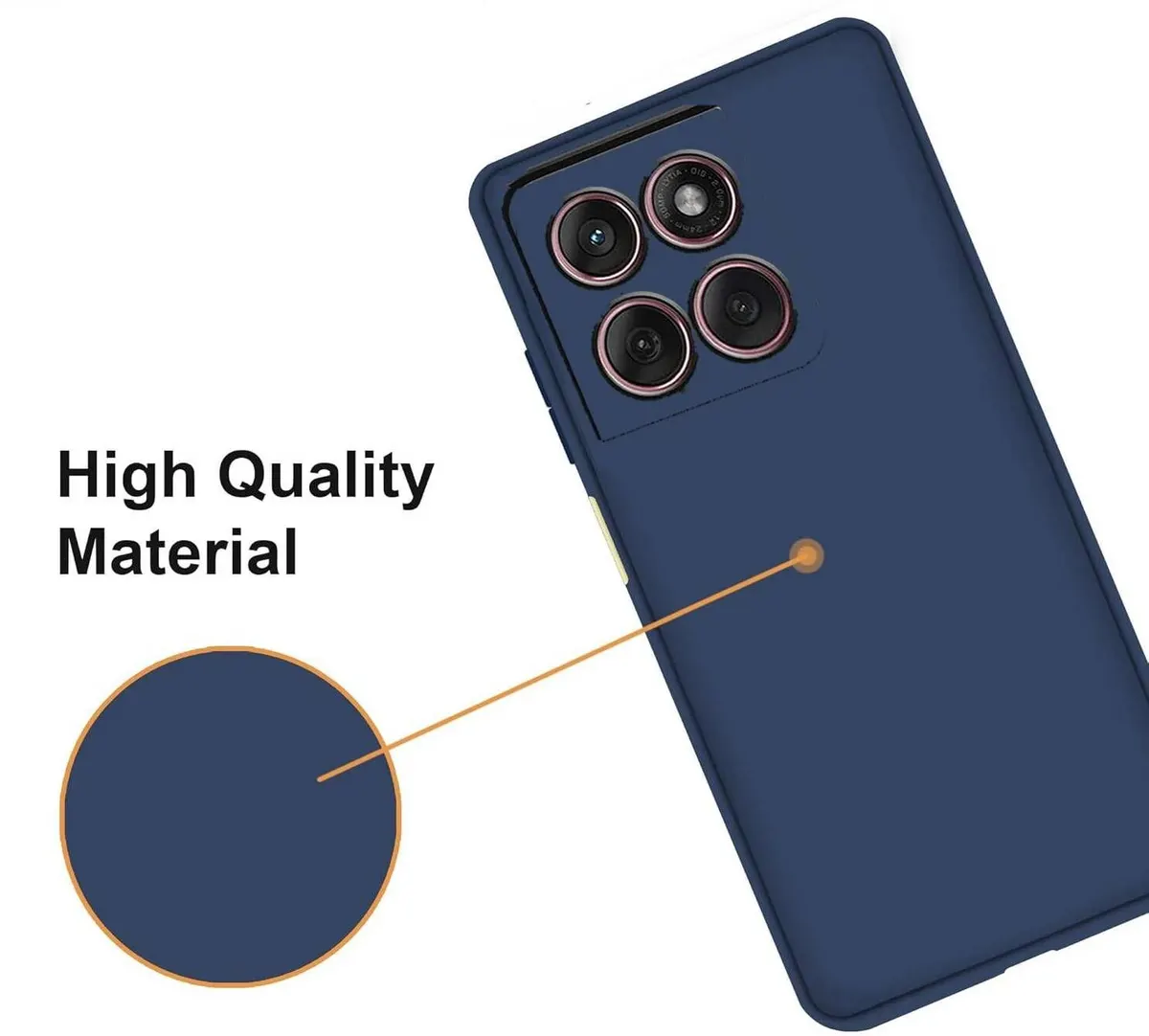 Micvir Back Cover for Motorola Edge 60 Pro 5G (Blue, Dual Protection, Silicon, Pack of: 1) — image 2 of 5