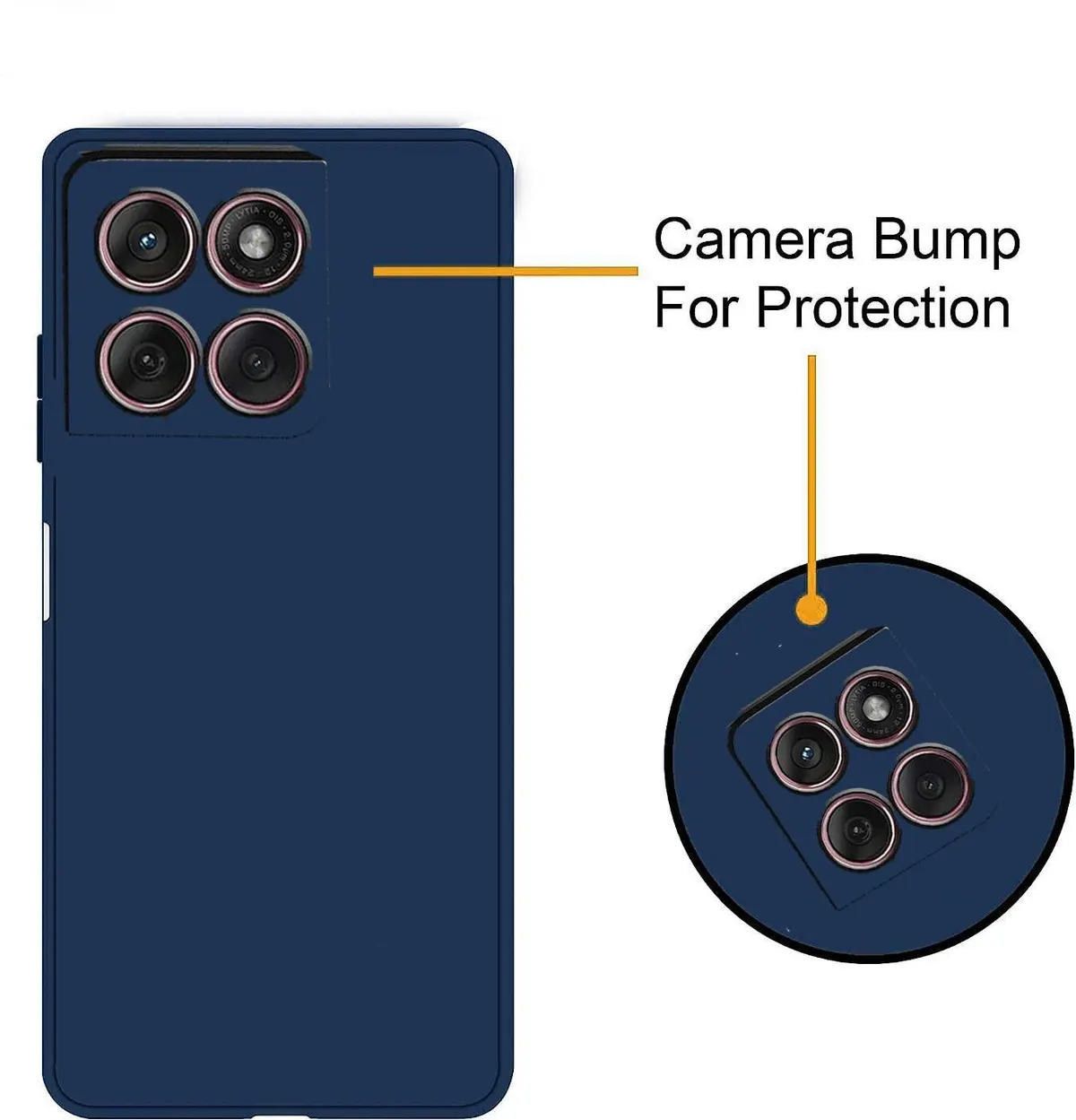 Micvir Back Cover for Motorola Edge 60 Pro 5G (Blue, Dual Protection, Silicon, Pack of: 1) — image 3 of 5