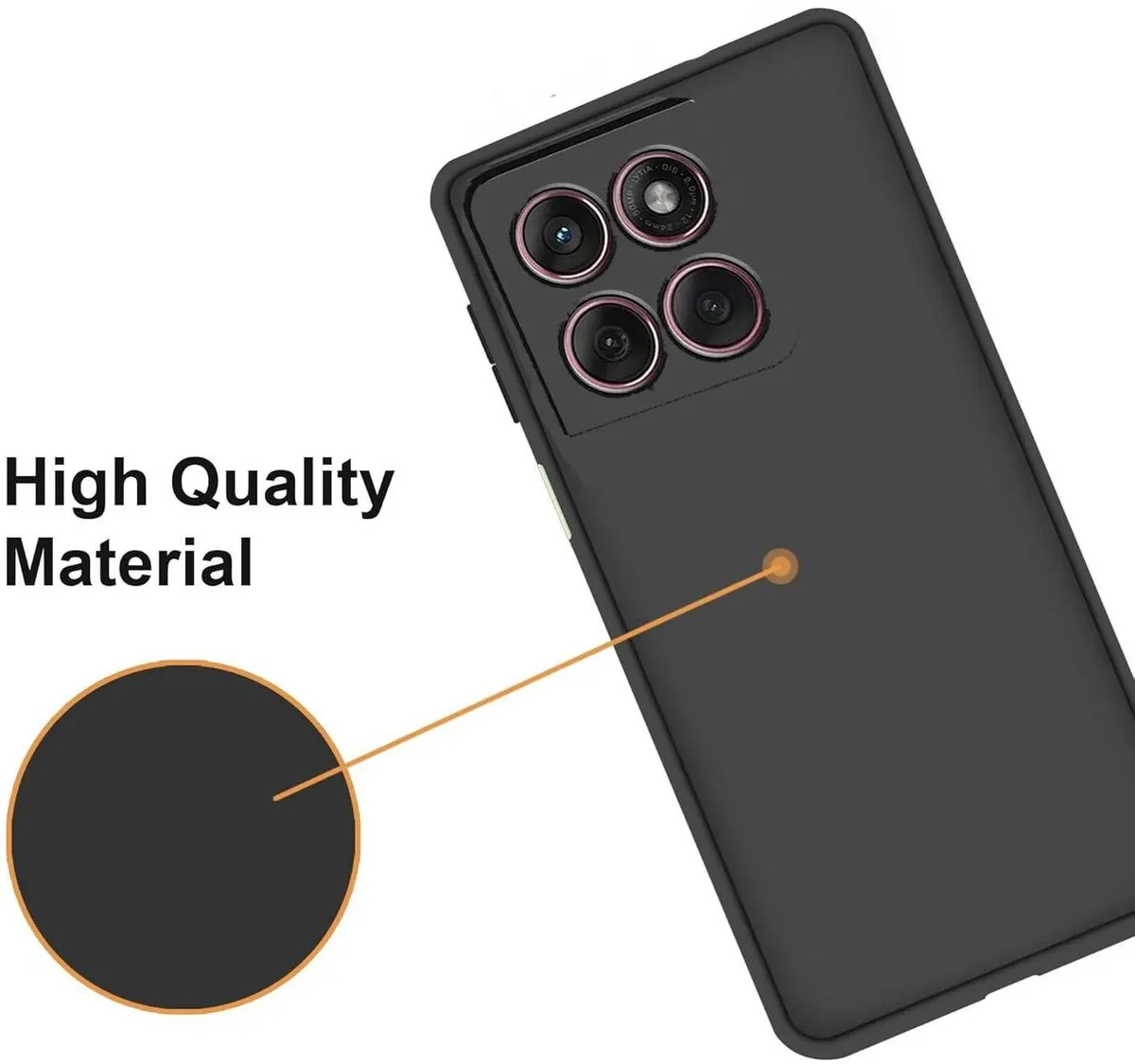 Micvir Back Cover for MOTOROLA Edge 60 Stylus (Black, Dual Protection, Silicon, Pack of: 1) — image 2 of 5