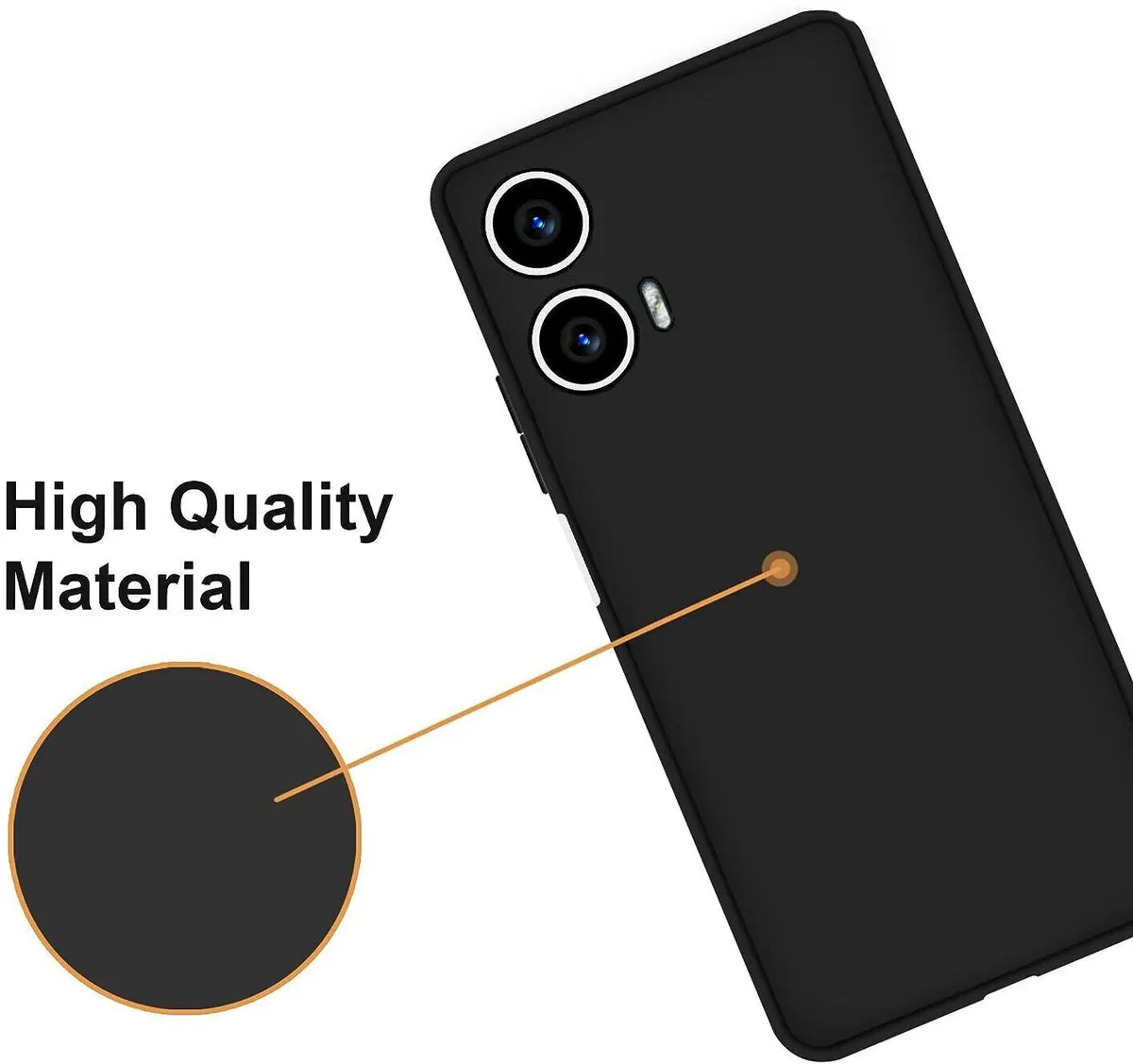 Micvir Back Cover for Motorola Moto G35 5G (Black, Dual Protection, Silicon, Pack of: 1) — image 3 of 5