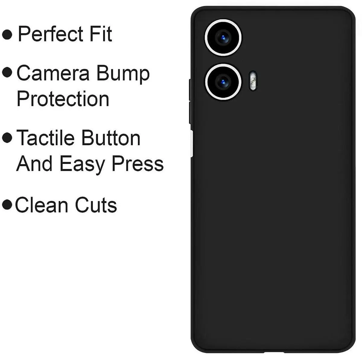 Micvir Back Cover for Motorola Moto G35 5G (Black, Dual Protection, Silicon, Pack of: 1) — image 4 of 5
