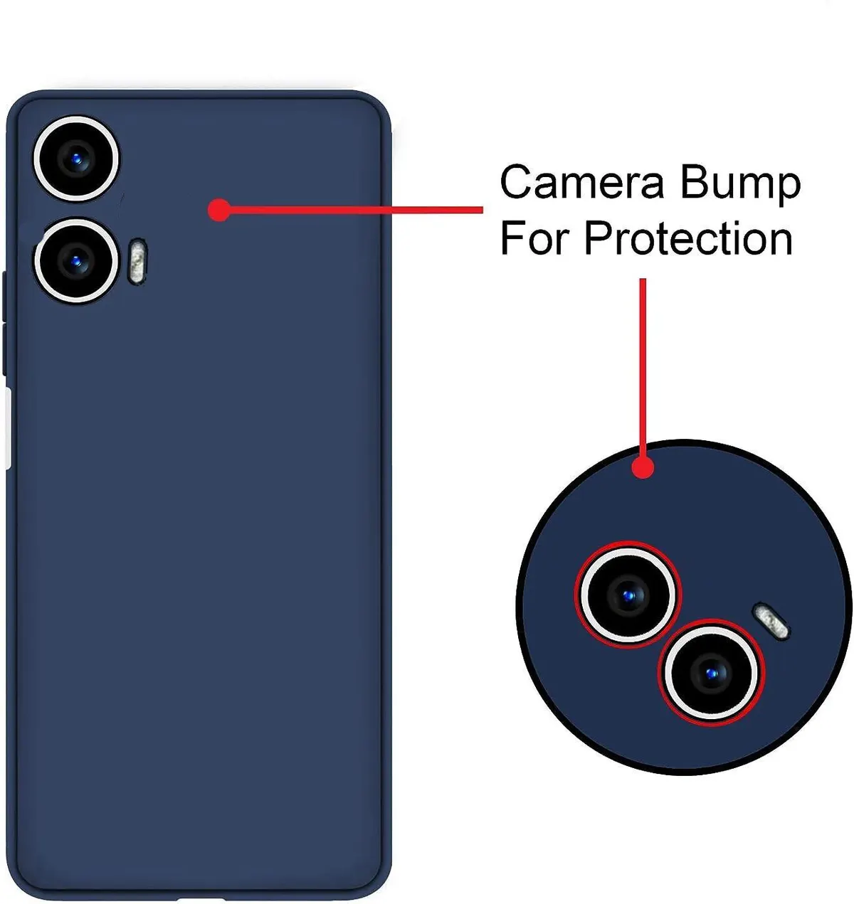 Micvir Back Cover for Motorola Moto G35 5G (Blue, Dual Protection, Silicon, Pack of: 1) — image 2 of 5