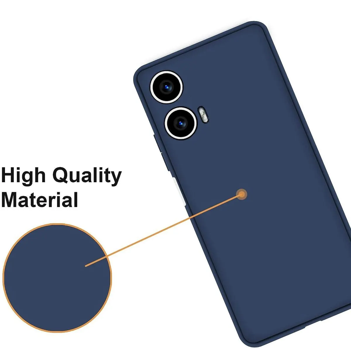 Micvir Back Cover for Motorola Moto G35 5G (Blue, Dual Protection, Silicon, Pack of: 1) — image 3 of 5