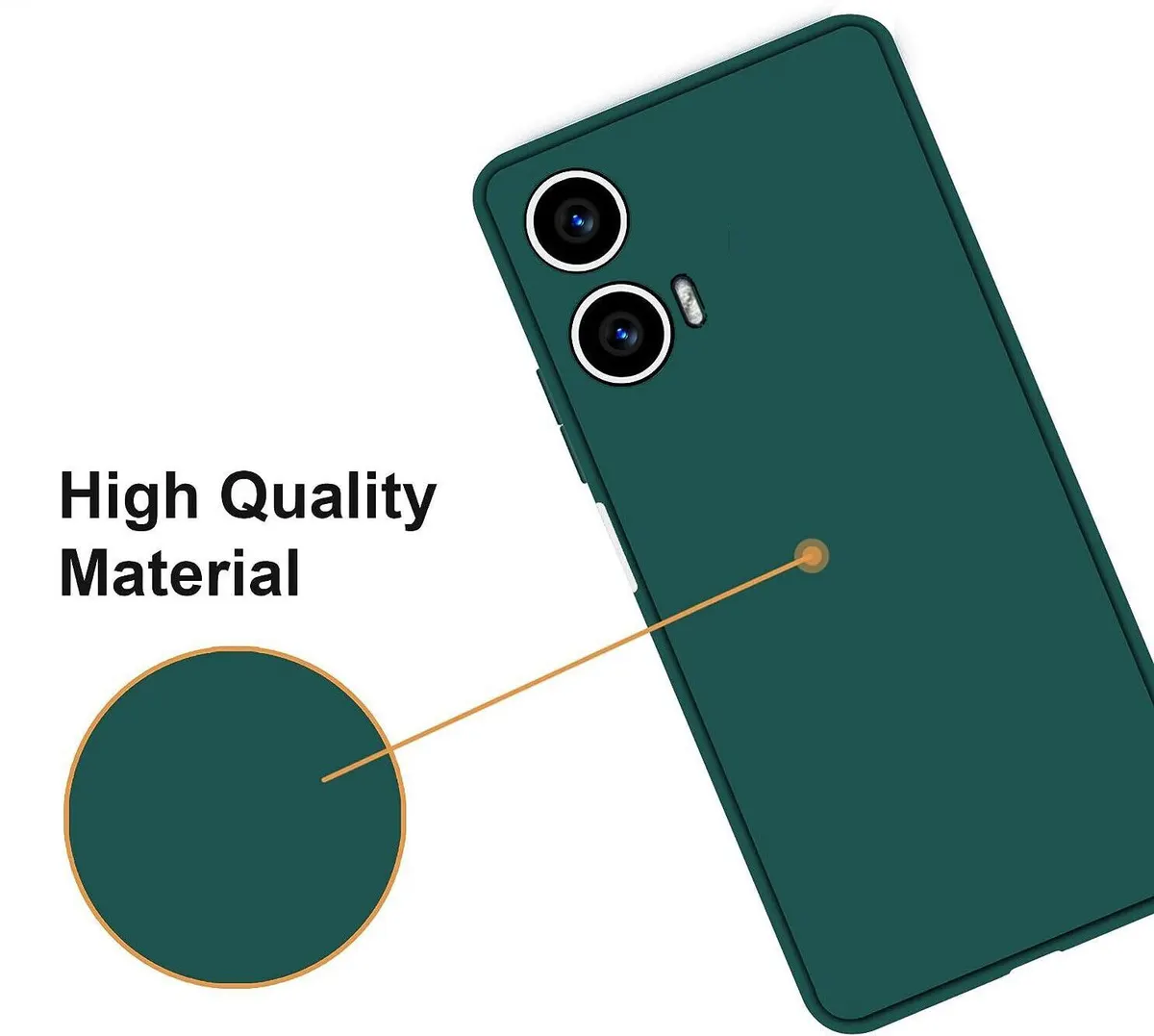 Micvir Back Cover for Motorola Moto G35 5G (Green, Dual Protection, Silicon, Pack of: 1) — image 3 of 5