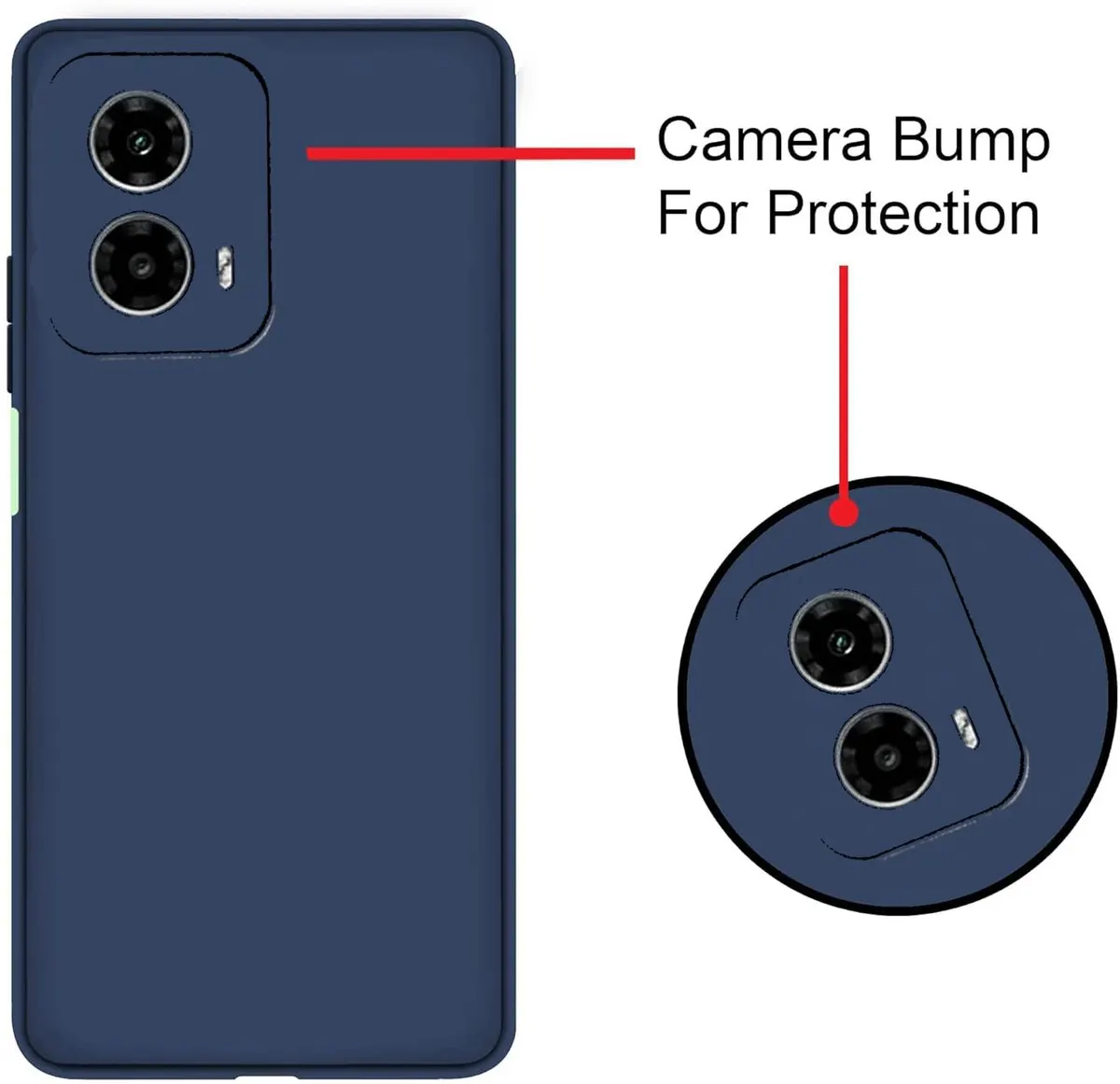Micvir Back Cover for MOTOROLA g45 5G (Blue, Dual Protection, Silicon, Pack of: 1) — image 2 of 5