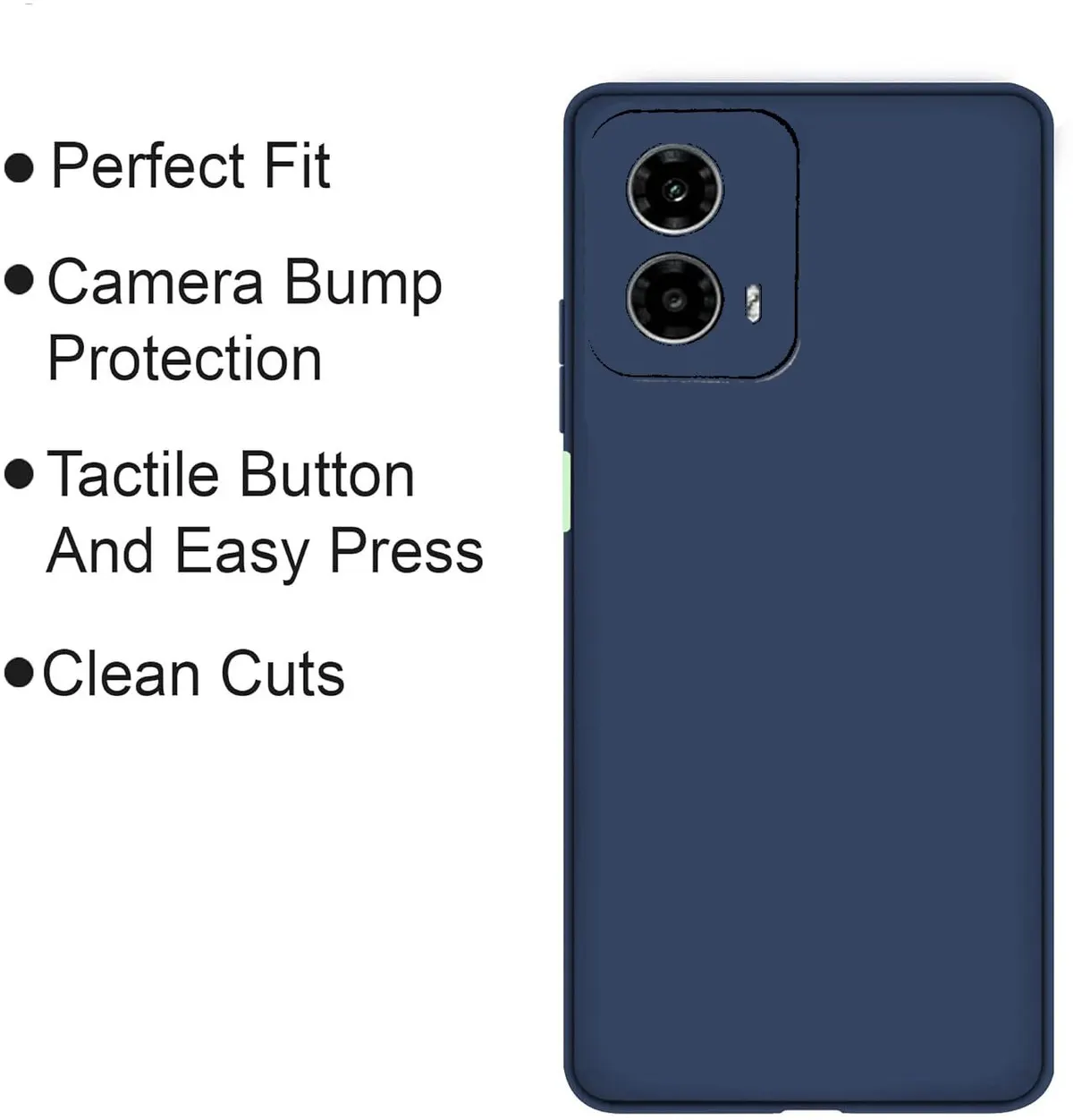Micvir Back Cover for MOTOROLA g45 5G (Blue, Dual Protection, Silicon, Pack of: 1) — image 4 of 5