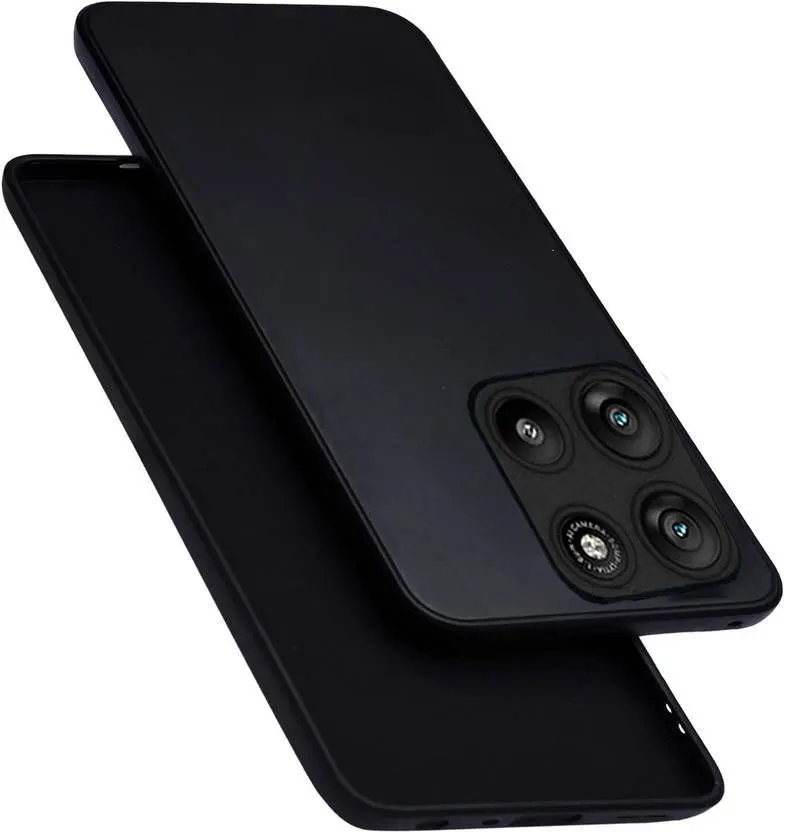 Xolia Back Cover for Motorola Moto G57 Power 5G (Black, Dual Protection, Silicon, Pack of: 1)