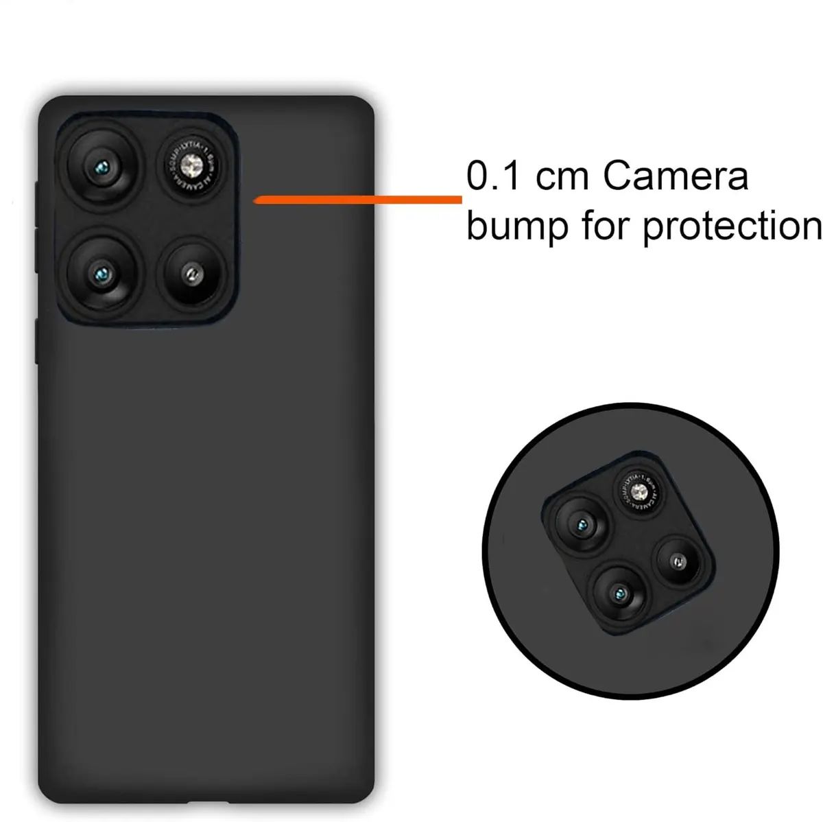 Xolia Back Cover for Motorola Moto G57 Power 5G (Black, Dual Protection, Silicon, Pack of: 1) — image 2 of 5