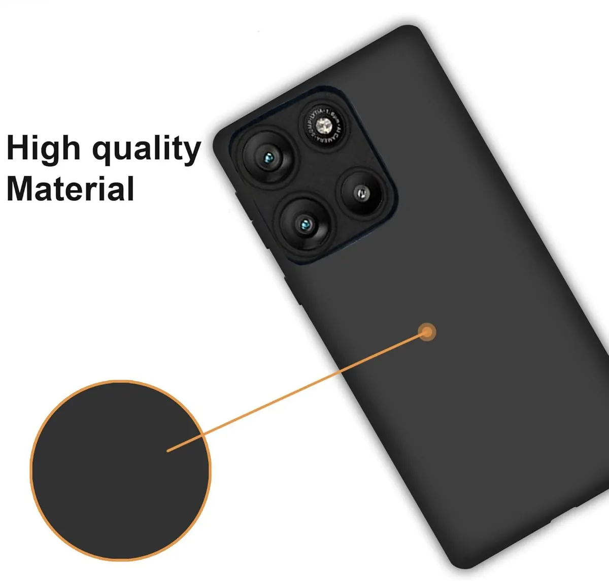 Xolia Back Cover for Motorola Moto G57 Power 5G (Black, Dual Protection, Silicon, Pack of: 1) — image 3 of 5