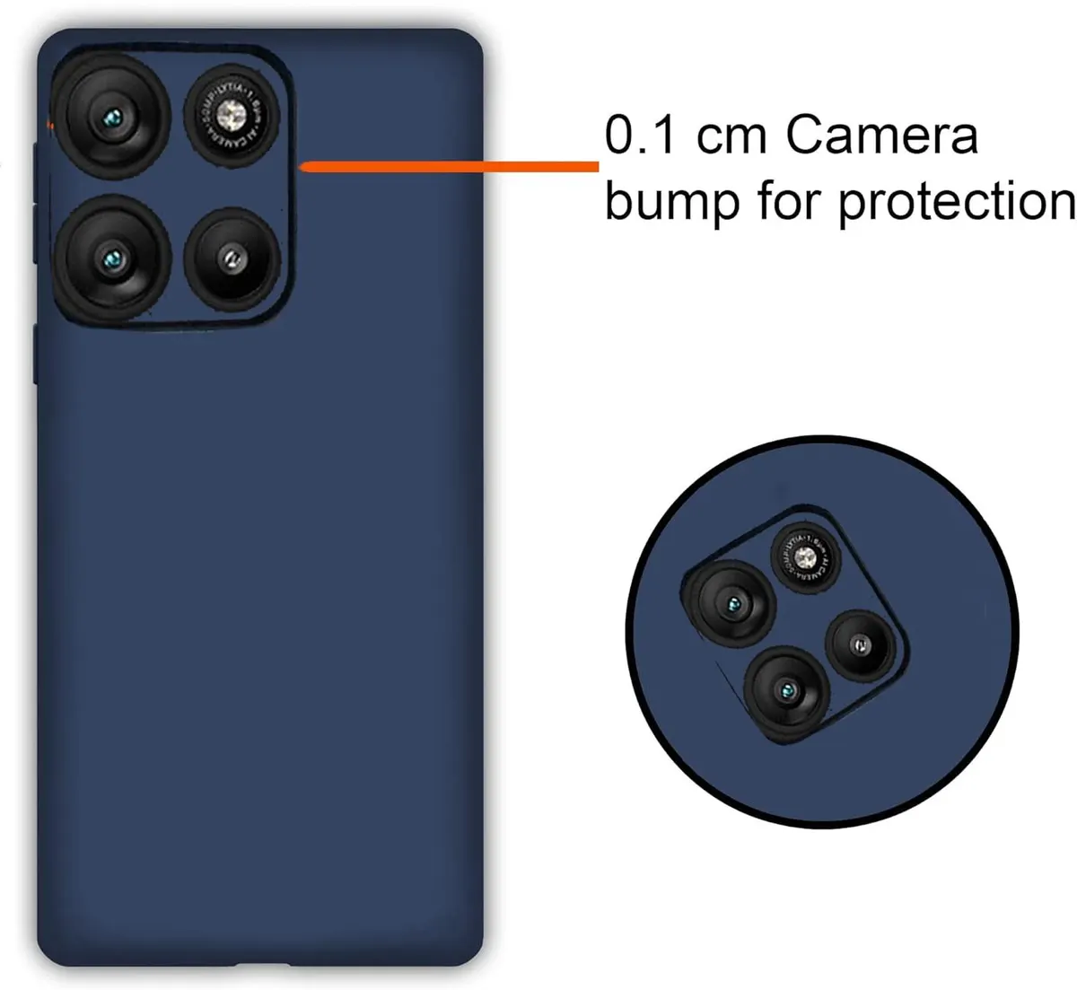 Xolia Back Cover for Motorola Moto G57 Power 5G (Blue, Dual Protection, Silicon, Pack of: 1) — image 2 of 5