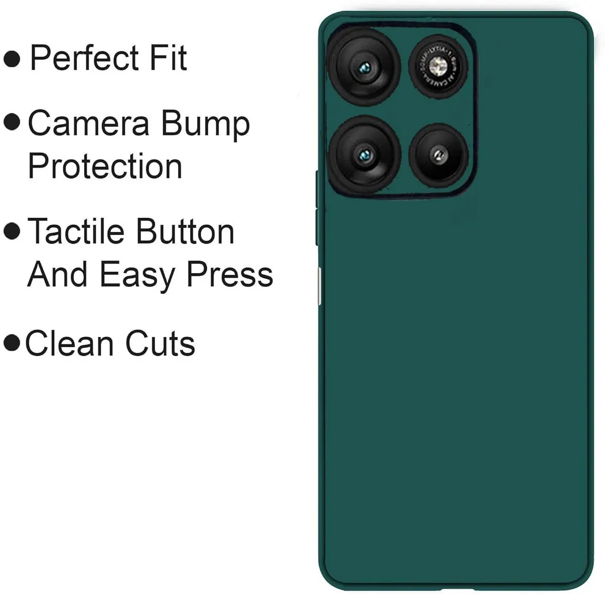 Xolia Back Cover for Motorola Moto G57 Power 5G (Green, Dual Protection, Silicon, Pack of: 1) — image 4 of 5