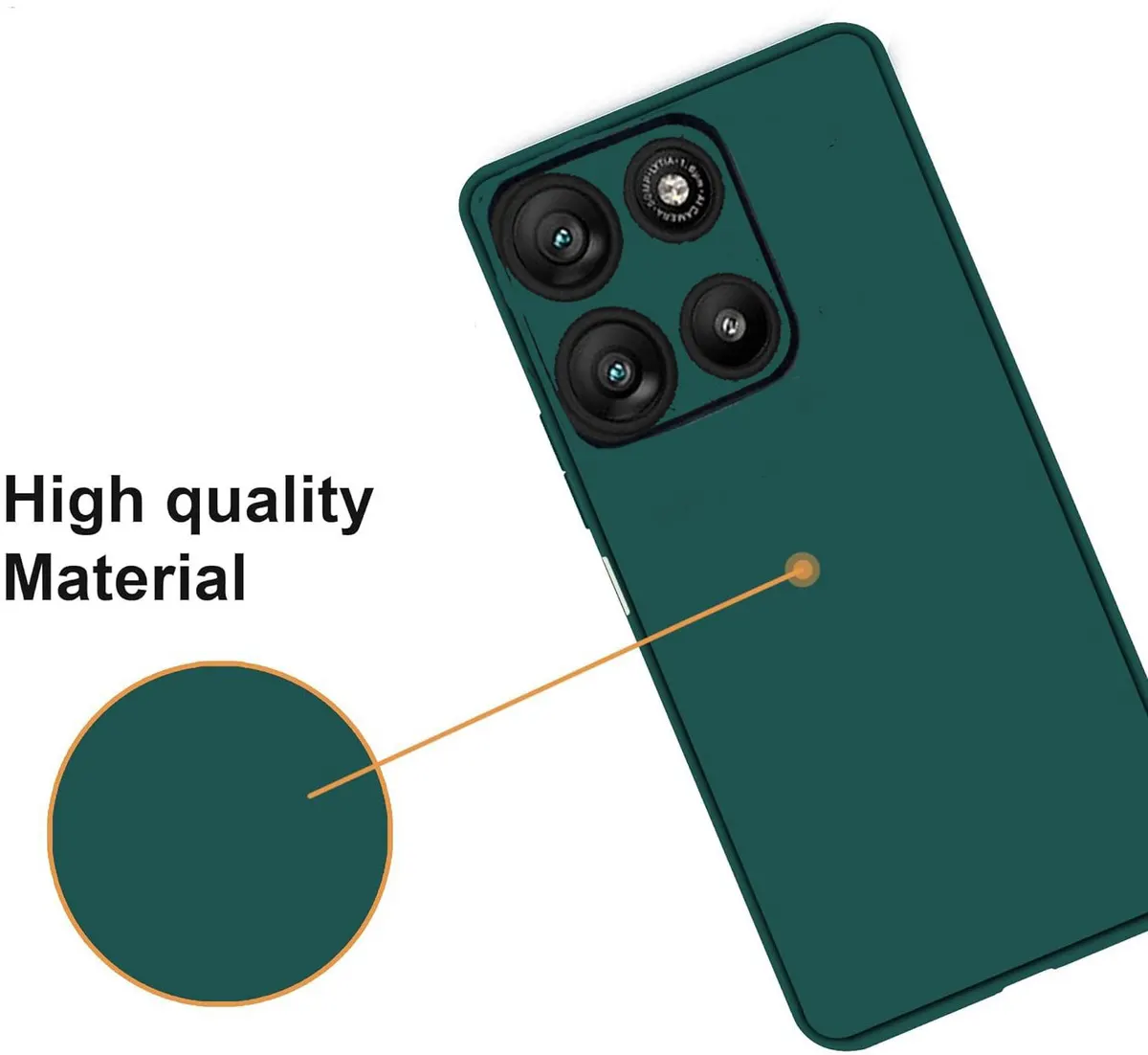 Xolia Back Cover for Motorola Moto G67 Power 5G (Green, Dual Protection, Silicon, Pack of: 1) — image 3 of 5