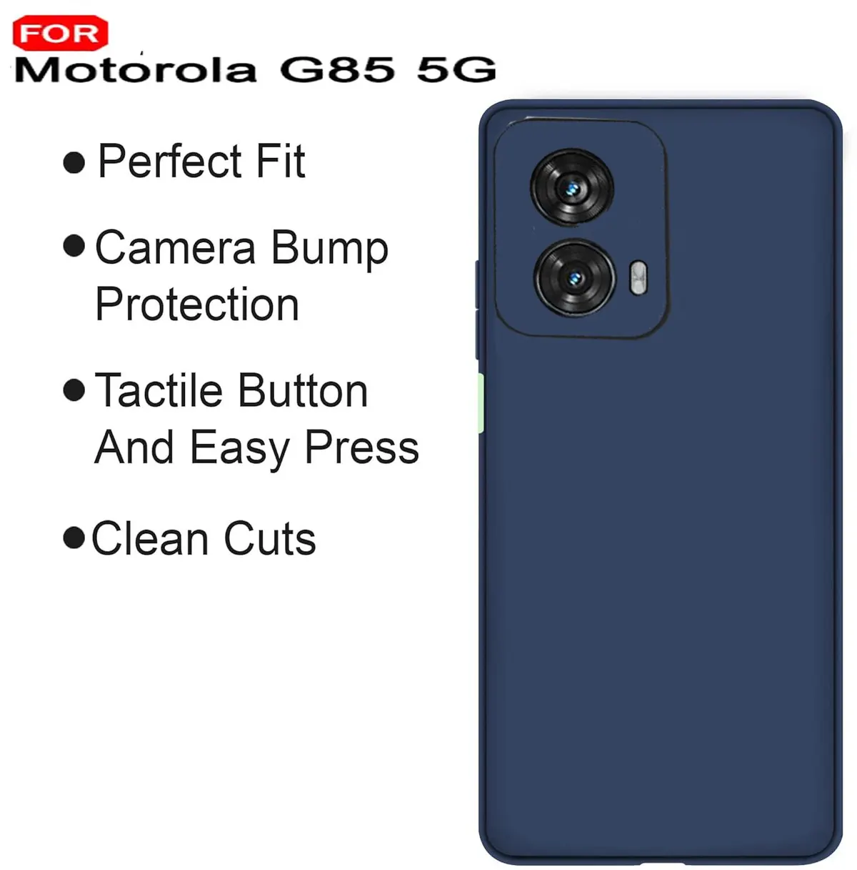 Micvir Back Cover for MOTOROLA G85 5G (Blue, Dual Protection, Silicon, Pack of: 1) — image 4 of 5